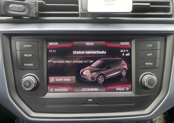 Seat Arona cena 59900 przebieg: 45900, rok produkcji 2019 z Poznań małe 137